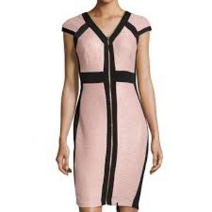 JAX metallic pink and black dress.
